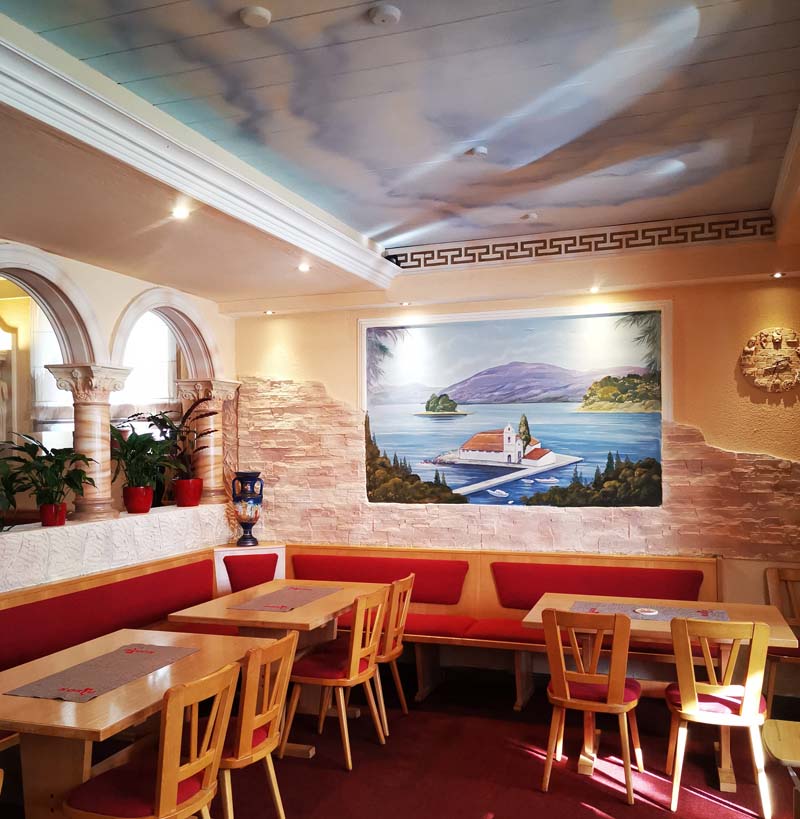 Gastraum der Taverne Korfu in Sulzbach-Rosenberg